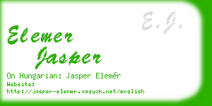 elemer jasper business card