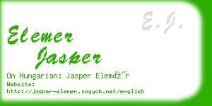 elemer jasper business card